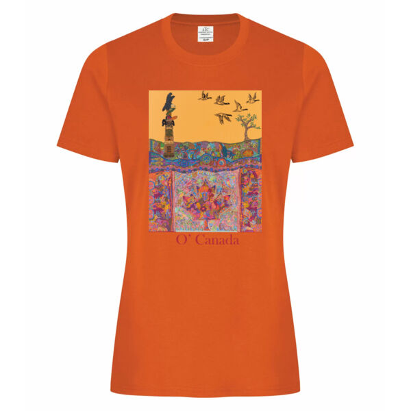 Totem O'Canada Cotton Ladies T-Shirt Thumbnail