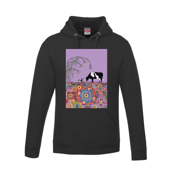 Purple Cows Comfy Hoodie Thumbnail